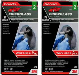 3m 076308003692 Bondo Fiberglass Resin Repair Kit 00420 0.45 Pint Pack Of 2 Regular