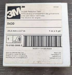 5430 3m Squeak Reduction Tape 1 Inch X 3 Yds