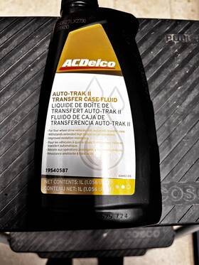 19540587 Ac Delco Acdelco Auto Trax Ii Transfer Case Fluid One Quart Bottle