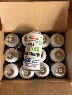 Ac Pro 765-3138 Case Of 12 Certified A/c R134a Pag 46 Oil Charge With Ice32 U6