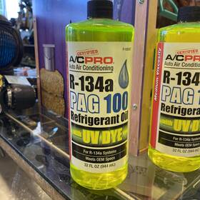 Ac Pro P100dye-32 A/c R-134a Pag 100 Medium Viscosity Oil 32oz