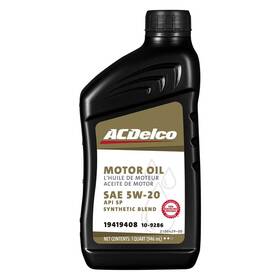 10-9286 Acdelco Professional Sae 5w-20 Synthetic Blend Motor Oil 1 Quart