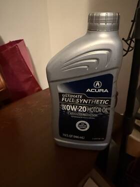 2100728-00 Acura 2x Oem 0w-20 Full Synthetic Motor Oil 1 Quart Each New