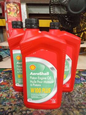 744ep Aeroshell 021400061910 3 Pk Piston Engine Oil W100 Plus 1 Quart