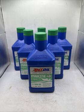 Amsoil 097012268016 Sae 10w-30 100% Synthetic Marine Engine Motor Oil 3 Quarts 10w30