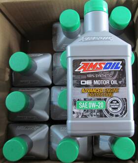 Amsoil 097012321018 12 Quarts Sae 0w-20 100% Full Synthetic High Mileage Oe Motor Oil