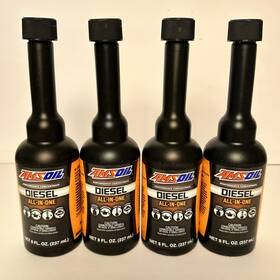 Amsoil 097012418084 Lot Of 4 Battles 8 Fl. Oz. Diesel All-in-one Total 32 Fl
