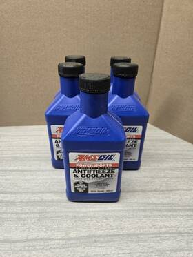 Amsoil 097012459018 Powersports Antifreeze And Coolant- 1 Quart Bottles- Pack Of 5