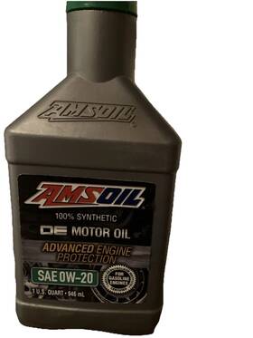 24554334564 Amsoil 0w20 Motor Oil 1 Quart Bottle Synthetic Engine High Mileage