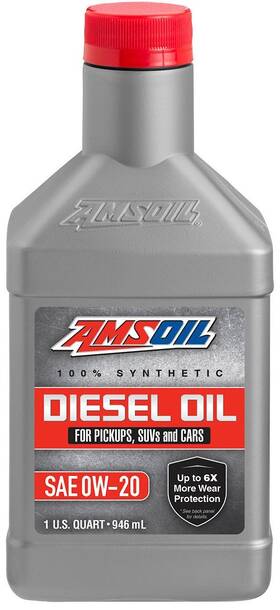 Dp020qt Amsoil 100% Synthetic Diesel Oil For Pick Ups Suv And Cars Sae 0w-20 1 Qt