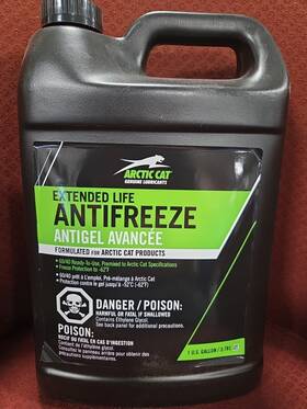 2436-871 Arctic Cat Extended Life Anti-freeze 60/40 Mix 1 Gallon Jug Coolant