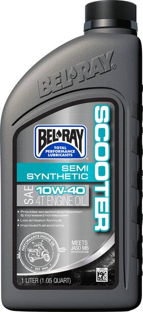 Bel-ray 303064150160 Scooter Semi Syn Engine Oil 10w40 1l