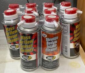 4073 Bg X2 Sets Mass Air Flow Sensor Cleaner Pn# 3oz And Throttle Body Intake Cl 4073 Bg X2 Sets Mass Air Flow Sensor Cleaner Pn# 3oz And Throttle Body Intake Cl