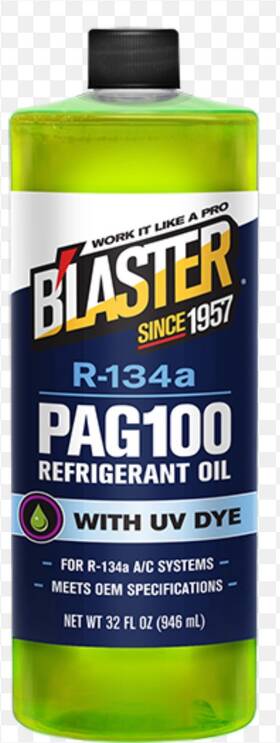 Bla026 Blaster R-134a - Pag Oil 100 U/v Dye Green- 32 Oz. 1 Quart Bottle Bla026 Blaster R-134a - Pag Oil 100 U/v Dye Green- 32 Oz. 1 Quart Bottle