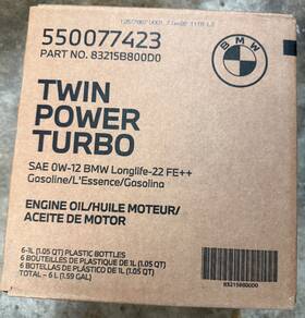 83215b800d0 Bmw Motor Oil 0w-20 Case Of 6 Twinpower Turbo Ll-22 Fe 83215b800d0 Bmw Motor Oil 0w-20 Case Of 6 Twinpower Turbo Ll-22 Fe