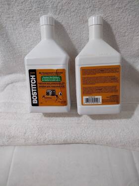 Bostitch 077914051503 2 Bottles - Air Compressor Lubricant / Precomoil /32oz Bostitch 077914051503 2 Bottles - Air Compressor Lubricant / Precomoil /32oz