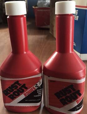 92114 Bowes Rust Rout 12 Fl Oz. New. Radiator Inhibitor And Water Pump Lube. Vintage