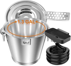 850-v Bsttek Rear Grease Drainage Funnel With 1.3 Gal Drip Bucket Lid And Magnetic