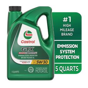 Castrol 03102c Gtx High Mileage 5w-30 Synthetic Blend Motor Oil 5 Quarts