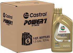 06116 Castrol Power1 V-twin 20w-50 Full Synthetic Motorcycle Oil 1 Quart - 6 Pack