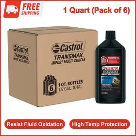 068144 Castrol Transmax Import Multi-vehicle Automatic Transmission Fluid Pack Of 6