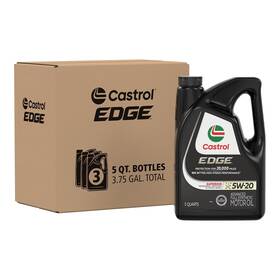 Castrol 079191030837 Motor Oil Edge 5w-20 Full Synthetic 5 Quarts Pack Advanced