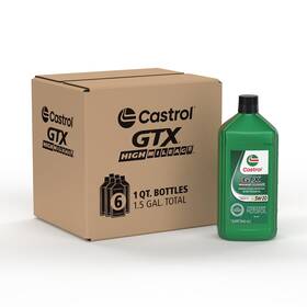 5w-20 Castrol 079191061480 Gtx High Mileage Synthetic Blend Motor Oil 1 Quart Pack Of 6