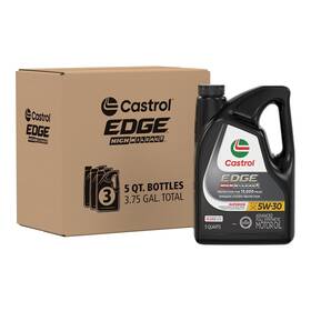 Castrol 079191131282 Motor Oil Edge 5w-30 High Mileage Synthetic 5 Quarts Pack Advanced