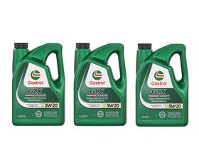 1597c4 Castrol Gtx High Mileage 5w-20 Synthetic Blend Motor Oil 5 Quarts 3 Pack