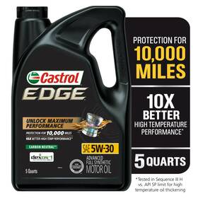 1598b1 Castrol Edge 5w-30 Advanced Full Synthetic Motor Oil 5 Quarts