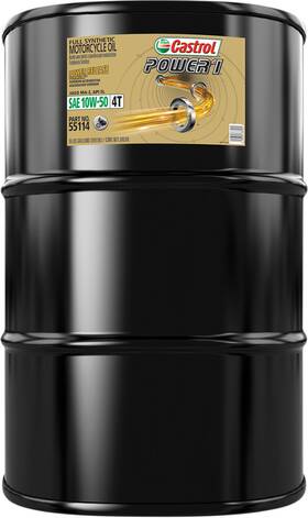 159dc4 Castrol Power 1 Synthetic Engine Oil - 10w-50 55 Us Gal. Drum