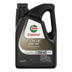 15b5fc Castrol Edge Euro 0w-40 A3/b4 Advanced Full Synthetic Motor Oil 5 Quarts