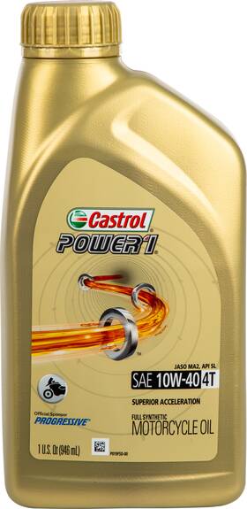 15d1c9 Castrol Power 1 Racing 4t Motorcycle Oil - 10w40 1qt 15d1c9 Castrol Power 1 Racing 4t Motorcycle Oil - 10w40 1qt