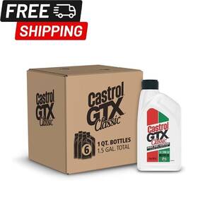 Castrol 15e24d-6pk Gtx Classic 20w-50 Conventional Motor Oil 1 Quart Pack Of 6