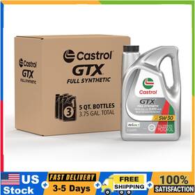 5w-30 Castrol 15e6de-3pk Gtx Full Synthetic Motor Oil 5 Quart X 3 Pack Engine Protection
