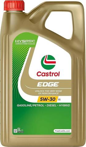 15f7e7 Castrol Edge 5w-30 Ll Longlife Engine Oil 5l Gold