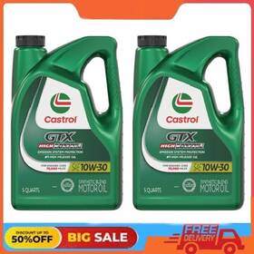 15fd1b Castrol 2 Packs Gtx High Mileage 10w-30 Synthetic Blend Motor Oil 5 Quarts