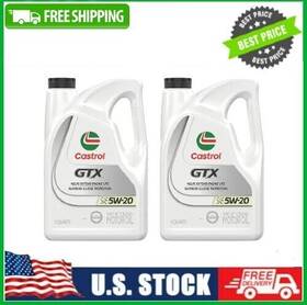 15fd3a Castrol 2 Pack Gtx 5w-20 Synthetic Blend Motor Oil 5 Quarts