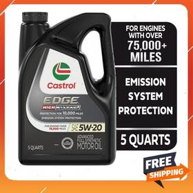 15fd3b Castrol Sale Edge High Mileage 5w-20 Advanced Full Synthetic Motor Oil 5 Qt