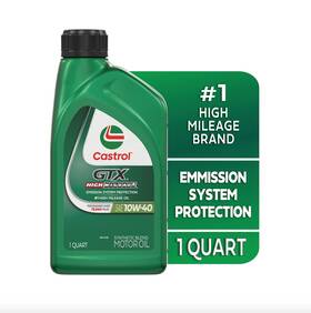 1608af Castrol Gtx High Mileage 10w-40 Synthetic Blend Motor Oil 1 Quart New 1608af Castrol Gtx High Mileage 10w-40 Synthetic Blend Motor Oil 1 Quart New