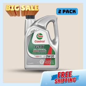 160ba7 Castrol Hot Sale Gtx Full Synthetic High Mileage 0w-20 Motor Oil 5 Quart 2 Pack