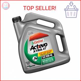 3166 Castrol 182682190573 10w40 Actevo X-tra 4t Motorcycle Oil - 1 Gallon Packagin May Vary