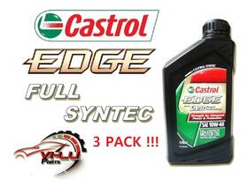 26246-01 Castrol 3 Pack Edge Full Synthetic Motor Oil Sae 10w-40 1 Qt