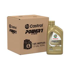 Castrol 786362394529 Power1 V-twin 20w-50 Full Synthetic Motorcycle Oil 1 Quart Pack Of 6