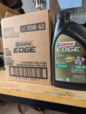 G0521941ldsp Castrol Edge Euro Car Engine Oil 10w-60 - Six 1 Quart Bottles