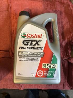 P01c974-00 Castrol Gtx 5w20 Full Synthetic