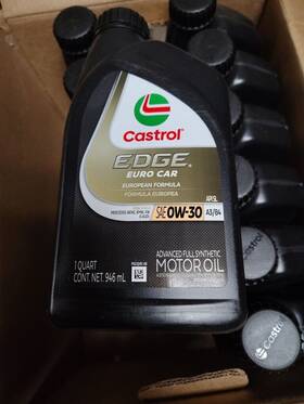 Po22d0d-00 Castrol 12x Quarts 0wx30 Edge Full Synthetic Engine Oil Euro Car Lot Of 12 Quart