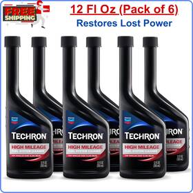 Chevron 632782545792 Techron High Mileage Fuel System Cleaner 12 Oz Pack Of 6 Restore Power