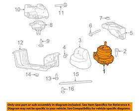 68252523aa Chrysler Oem 14-18 Grand Cherokee Engine Trans Mounting-isolator