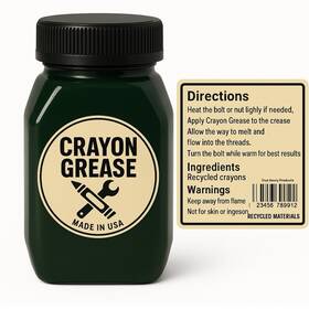 789912 Crayon Grease 23456 Rusty Bolt Loosening Thread Lube Usa Made Recycled Materials